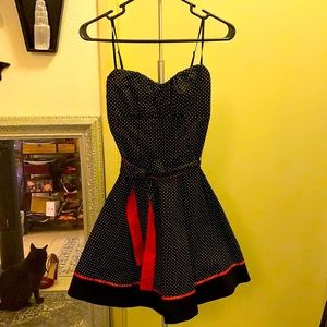 Ruby Rox black and white polka dot dress 3